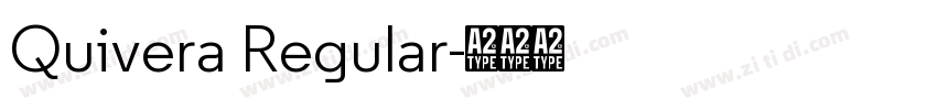 Quivera Regular字体转换